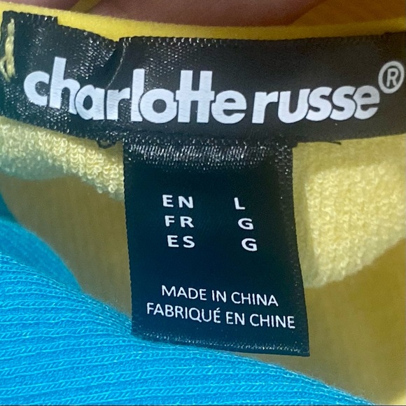 Charlotte Russe Bungee Strap Ribbed Cropped Camis Set of 2 Large - Picture 5 of 8